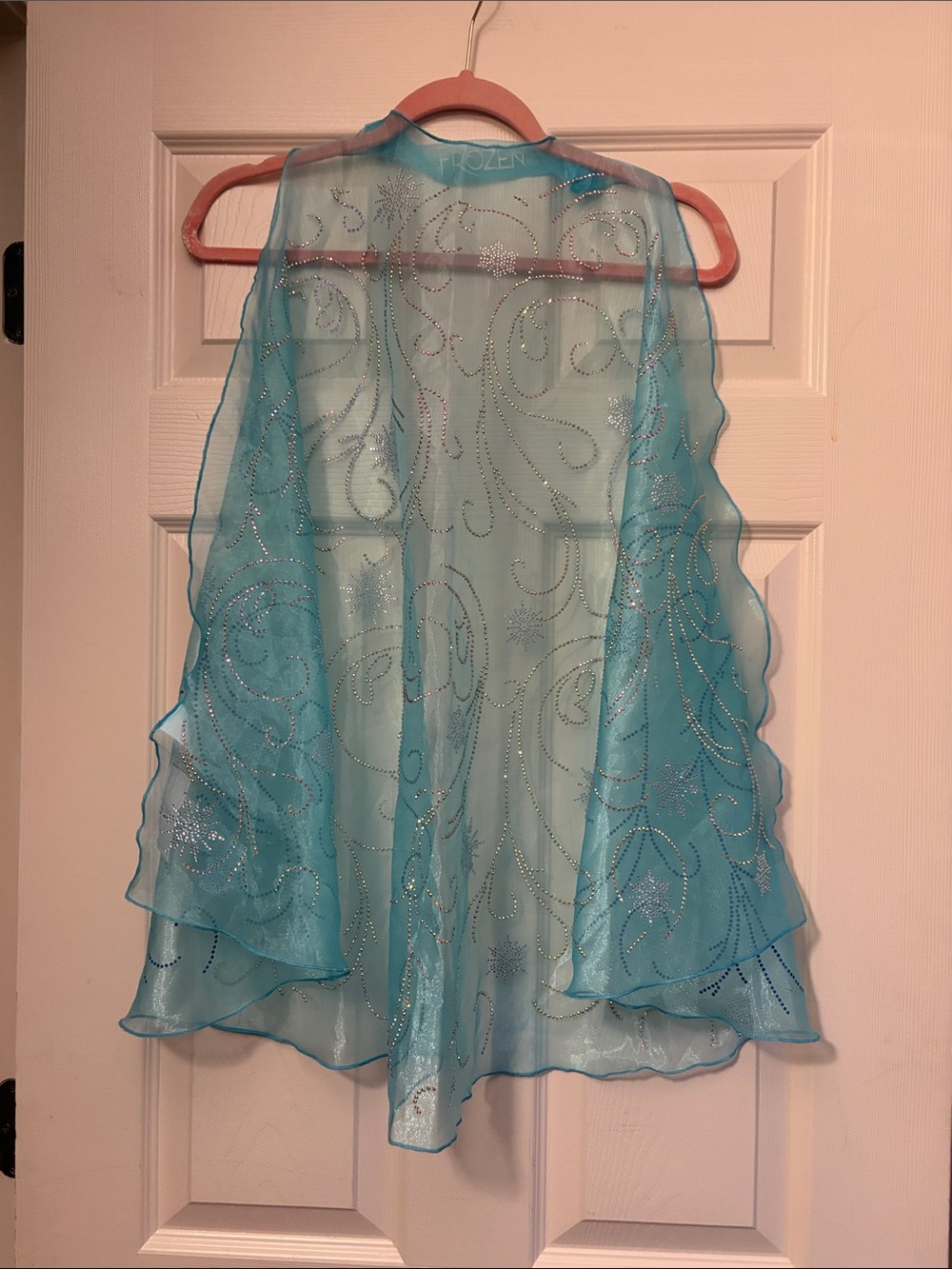 Girls Light Blue Sparkle Capelet - Disney Frozen Inspired